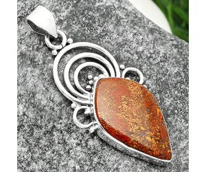 Natural Red Moss Agate Pendant SDP111528 P-1541, 14x22 mm