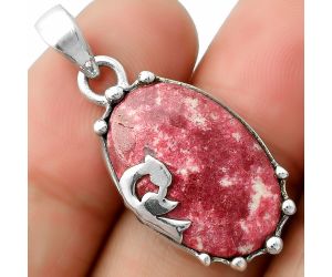 Peacock - Natural Pink Thulite - Norway Pendant SDP111822 P-1698, 14x22 mm