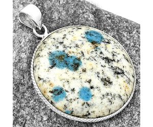 Natural K2 Blue - Azurite In Quartz Pendant SDP112258 P-1053, 32x32 mm