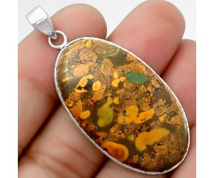 Natural Bamboo Jasper Pendant SDP112459 P-1053, 23x39 mm