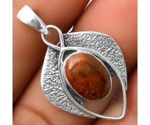 Southwest Style - Red Moss Agate Pendant SDP112966 P-1402, 9x12 mm