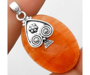 Natural Orange Aventurine Pendant SDP113225 P-1388, 24x34 mm