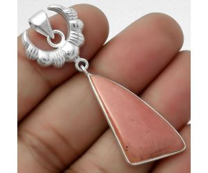 Crescent Moon - Guava Quartz - Brazil Pendant SDP113895 P-1232, 15x31 mm