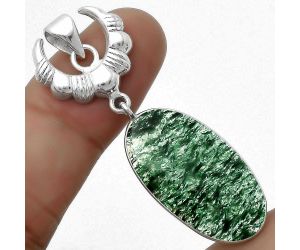 Crescent Moon - Green Aventurine Pendant SDP113915 P-1232, 15x27 mm