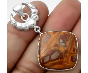 Crescent Moon - Natural Noreena Jasper Pendant SDP113931 P-1232, 22x22 mm