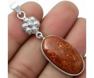 Natural Red Moss Agate Pendant SDP114043 P-1211, 15x26 mm