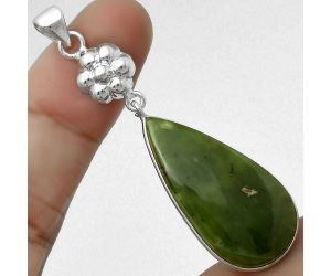 Natural Chrome Chalcedony Pendant SDP114072 P-1211, 16x32 mm