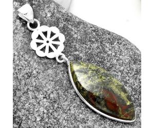 Dragon Blood Stone - South Africa Pendant SDP114166 P-1634, 14x30 mm