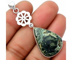 Natural Star Galaxy Jasper Pendant SDP114180 P-1634, 19x26 mm