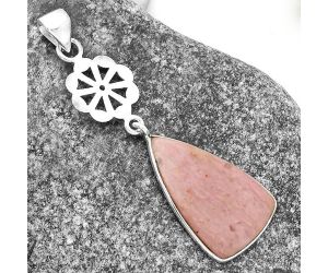 Natural Pink Tulip Quartz Pendant SDP114187 P-1634, 15x24 mm