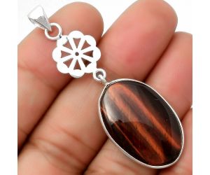 Natural Red Tiger Eye Pendant SDP114194 P-1634, 17x26 mm