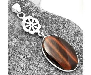 Natural Red Tiger Eye Pendant SDP114194 P-1634, 17x26 mm