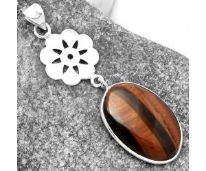 Natural Red Tiger Eye Pendant SDP114206 P-1634, 17x24 mm