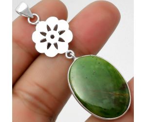 Natural Chrome Chalcedony Pendant SDP114256 P-1634, 19x27 mm