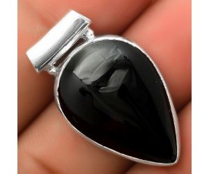 Natural Black Onyx - Brazil Pendant SDP114547 P-1259, 18x25 mm