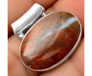 Natural Red Moss Agate Pendant SDP114551 P-1259, 16x25 mm