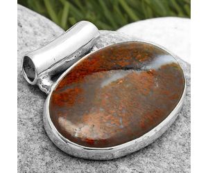 Natural Red Moss Agate Pendant SDP114551 P-1259, 16x25 mm