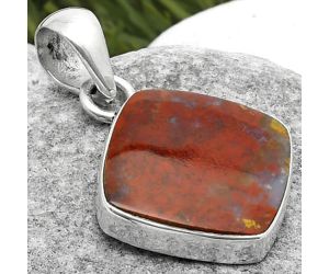 Natural Red Moss Agate Pendant SDP114556 P-1001, 16x16 mm