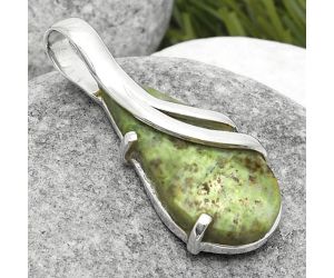 Natural Chrome Chalcedony Pendant SDP114850 P-1165, 13x26 mm