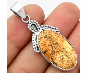 Natural Picture Jasper Pendant SDP115255 P-1092, 14x25 mm