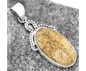 Natural Picture Jasper Pendant SDP115255 P-1092, 14x25 mm