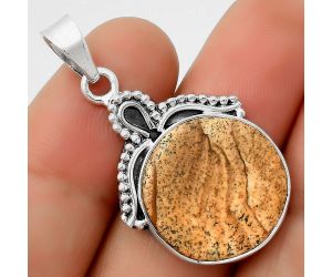 Natural Picture Jasper Pendant SDP115282 P-1092, 19x19 mm