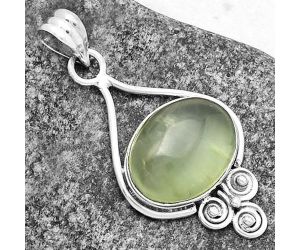 Natural Prehnite Pendant SDP115365 P-1473, 13x18 mm