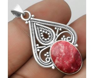 Natural Pink Thulite - Norway Pendant SDP115810 P-1541, 13x17 mm