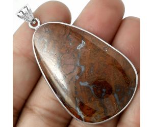 Natural Red Moss Agate Pendant SDP116487 P-1001, 28x43 mm