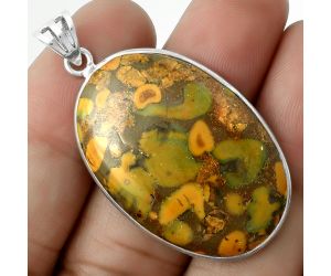 Natural Bamboo Jasper Pendant SDP116501 P-1001, 24x35 mm