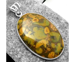 Natural Bamboo Jasper Pendant SDP116501 P-1001, 24x35 mm