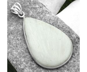 Natural White Scolecite Pendant SDP116504 P-1001, 26x37 mm