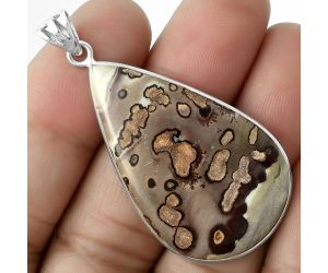 Natural Coffee Bean Jasper Pendant SDP116554 P-1001, 24x39 mm