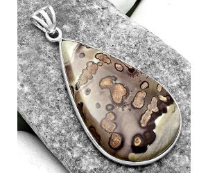 Natural Coffee Bean Jasper Pendant SDP116554 P-1001, 24x39 mm