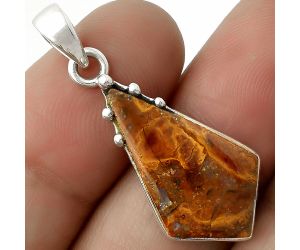 Natural Red Moss Agate Pendant SDP116674 P-1349, 14x24 mm