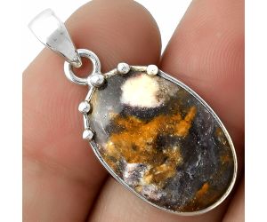 Natural Indian Blanket Jasper Pendant SDP116677 P-1349, 15x22 mm