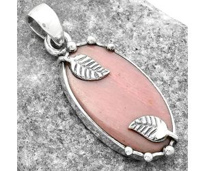 Natural Pink Tulip Quartz Pendant SDP116865 P-1226, 13x24 mm