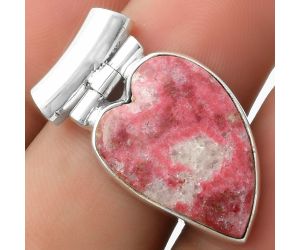 Valentine Gift Heart Natural Pink Thulite - Norway Pendant SDP117197 P-1621, 15x22 mm