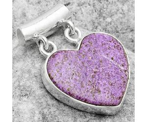 Valentine Gift Heart Natural Purpurite - South Africa Pendant SDP117332 P-1198, 18x19 mm