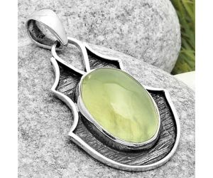 Natural Prehnite Pendant SDP117347 P-1409, 13x18 mm