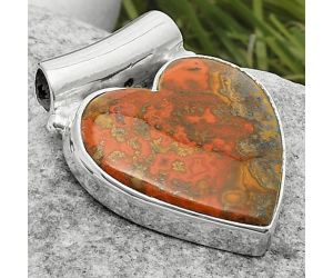 Valentine Gift Heart Natural Rare Cady Mountain Agate Pendant SDP117433 P-1259, 18x18 mm