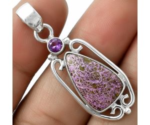 Purpurite - South Africa & Amethyst Pendant SDP117672 P-1623, 11x18 mm