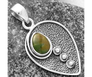 Natural Chrome Chalcedony Pendant SDP117800 P-1336, 7x9 mm