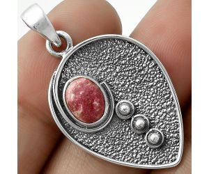 Natural Pink Thulite - Norway Pendant SDP117804 P-1336, 7x9 mm