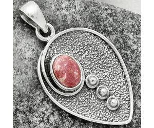 Natural Pink Thulite - Norway Pendant SDP117804 P-1336, 7x9 mm