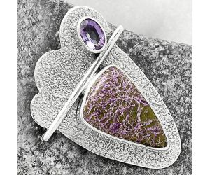 Purpurite - South Africa & Amethyst Pendant SDP117939 P-1338, 11x17 mm