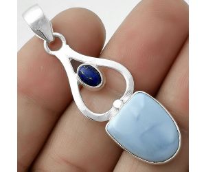 Natural Owyhee Opal & Lapis Pendant SDP118005 P-1589, 12x16 mm