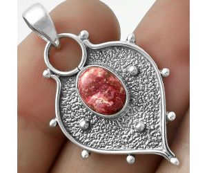 Natural Pink Thulite - Norway Pendant SDP118077 P-1403, 7x10 mm