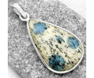 Natural K2 Blue - Azurite In Quartz Pendant SDP118194 P-1001, 20x31 mm