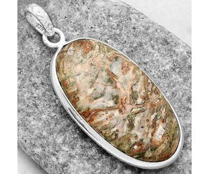 Natural Leopard Skin Jasper Pendant SDP118216 P-1001, 18x33 mm